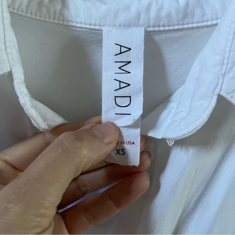 Anthropologie AMADI  Cordelia Tiered Midi Shirtdress in White XS NWOT - Picture 9 of 15